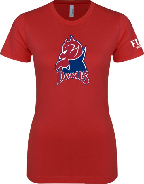 FDU Devils Next Level Ladies SoftStyle Junior Fitted Tee FDU Devils Mascot - ONLINE ONLY