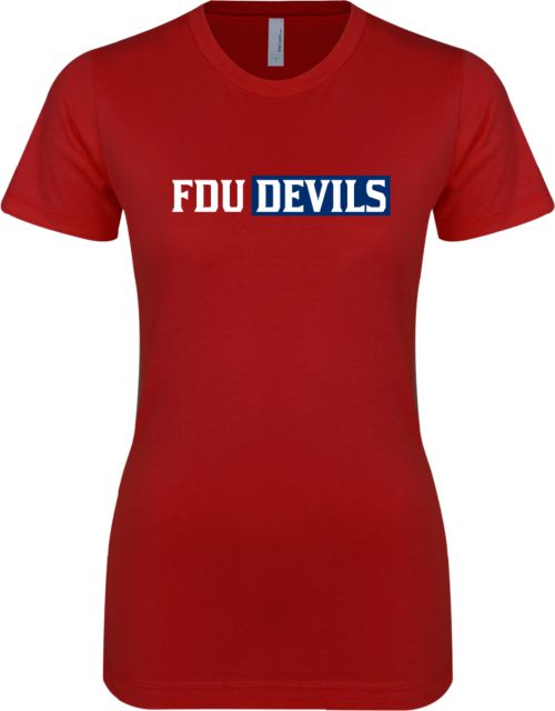 FDU Devils Next Level Ladies SoftStyle Junior Fitted Tee FDU Devils  in Box - ONLINE ONLY