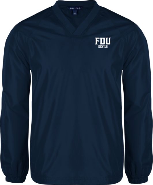 FDU Devils V Neck Raglan Windshirt FDU Devils Stacked - ONLINE ONLY