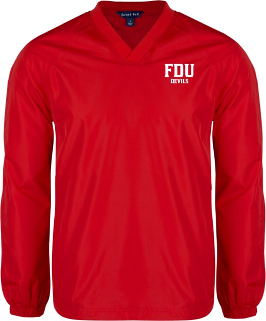 FDU Devils V Neck Raglan Windshirt FDU Devils Stacked - ONLINE ONLY