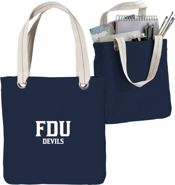 FDU Devils Allie Canvas Tote FDU Devils Stacked - ONLINE ONLY
