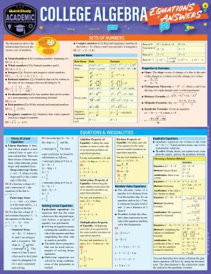 COLLEGE ALGEBRA EQUATIONS & AN