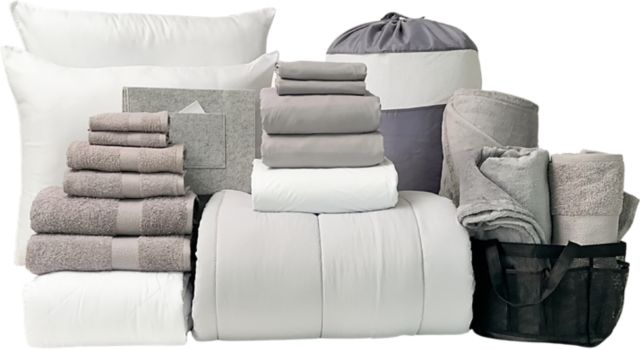 Deluxe 23pc Twin XL Bundle in Harbor Slate - SHIPS 8/1 FOR IN-STORE PICKUP ON FALL MOVE-IN WEEKEND.